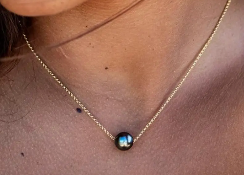 Floating Tahitian Pearl Necklace