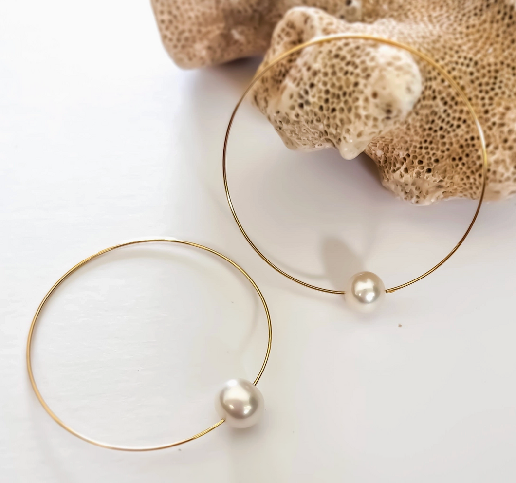 Gold Hula Hoop Earrings