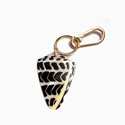 Hebrew Cone Shell Keychain