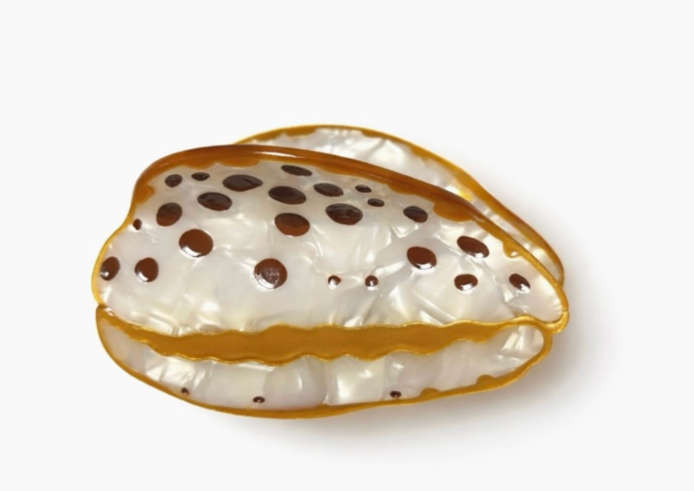 Tiger Cowrie Shell Claw Clip