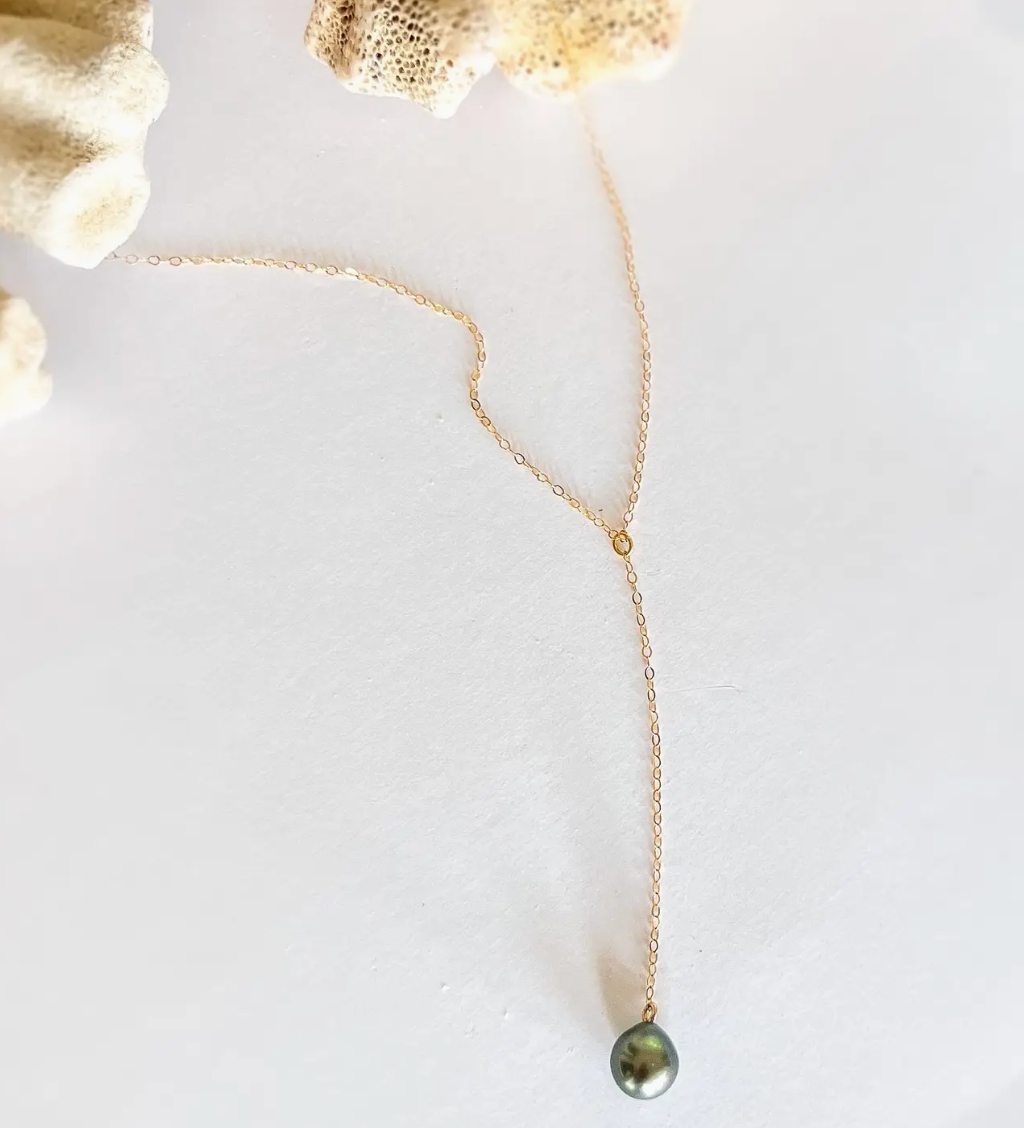 Tahitian Pearl Lariat Necklace