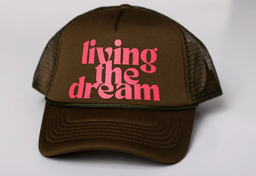 Living the Dream Green Trucker Hat