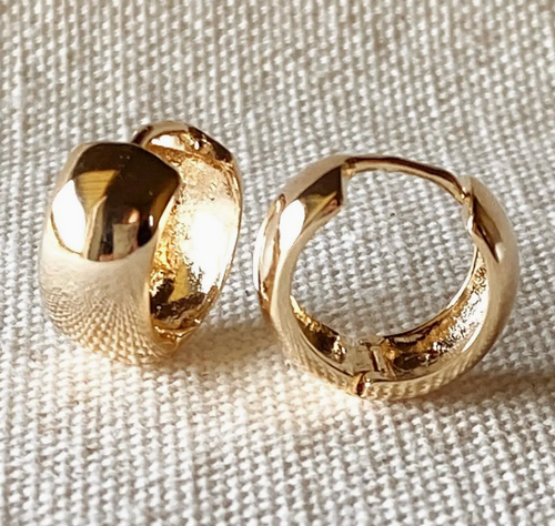 18k Gold Filled Chunky Clicker Earrings