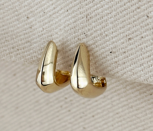 18k Gold Filled Shaped Hoop Earrings