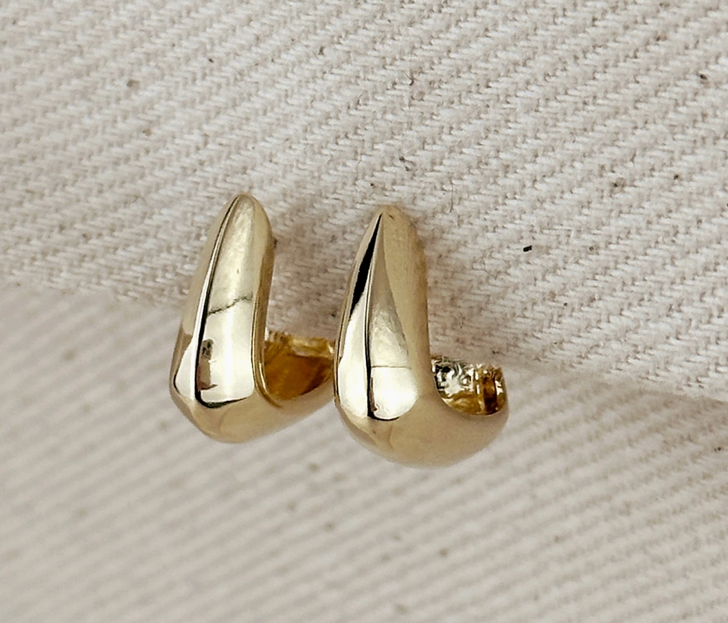 18k Gold Filled Shaped Hoop Earrings
