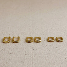 18k Gold Filled Oblong  Hoop Earrings
