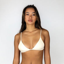 Mai String Top: Off White Ribbed