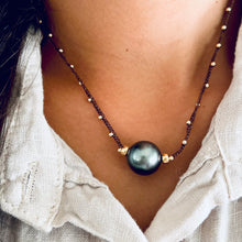 Single Pearl w/Gold Beads Necklace