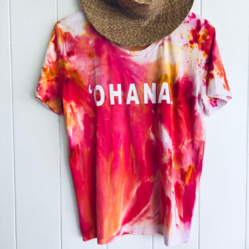 Hand Dyed ‘OHANA Tee: Ha'ena Sunset S/M #8