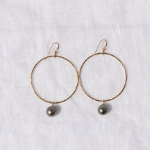Tahitian Pearl Circle Kite Earrings