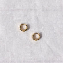 Gold Chunky Flat Mini Hoops