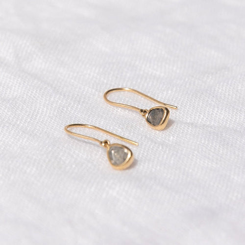 Polki Diamond Dangle Earrings 14kt