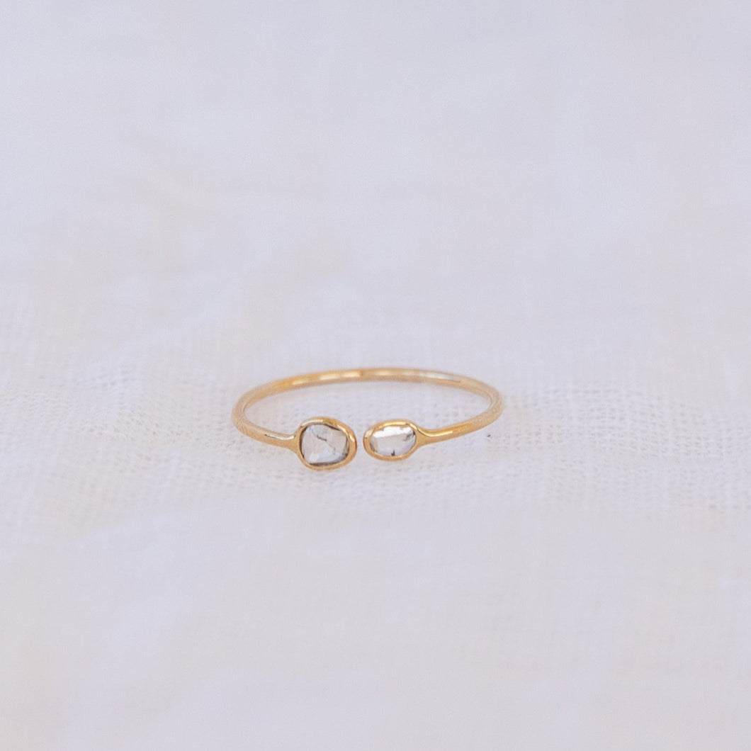 Double Polki Diamond Ring