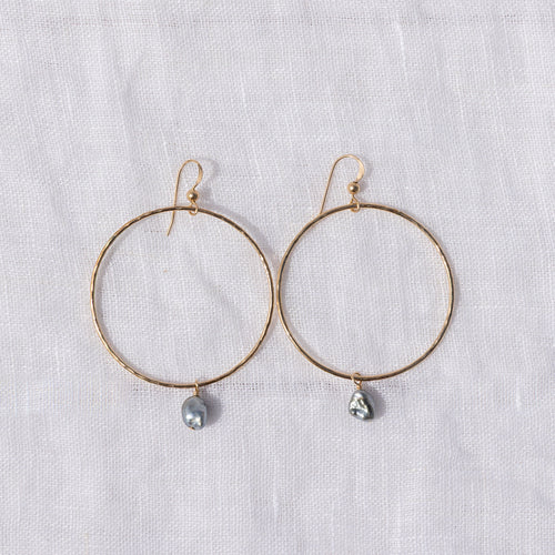 Tahitian Keshi Hoops