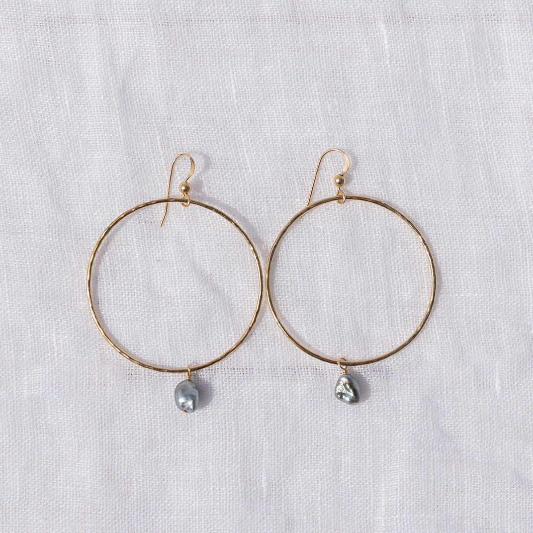 Tahitian Keshi Hoops