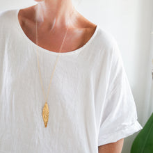 Gold-Dipped Maile Leaf Necklace