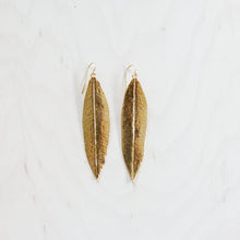 Gold-Dipped Maile Leaf Earrings