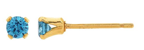 Swiss-Blue CZ-Stud