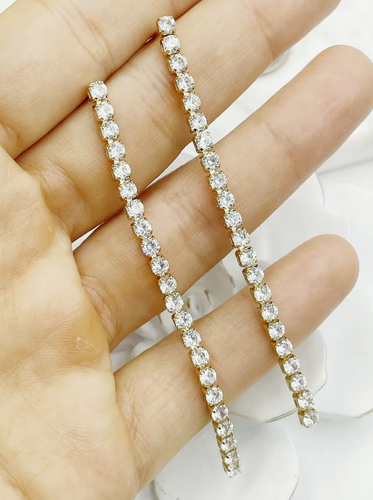 Tennis Drop Zirconia Earrings