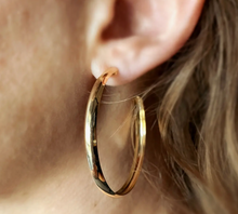 18k Gold Filled Hollow Hoop Earrings