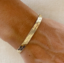 18k Gold Filled 6mm Herringbone Bracelet