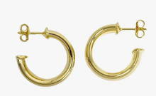 18k Gold Filled Polished Slightly Twisted C Hoop