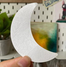 Clear Floral Moon Sticker