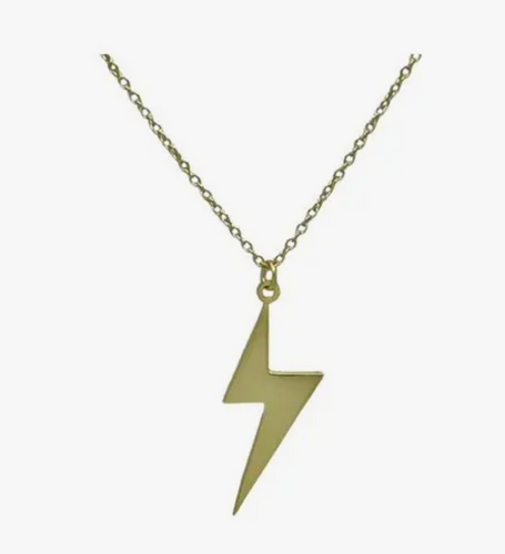 Lightening Bolt Necklace: Gold Vermeil