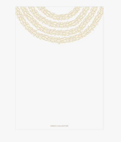 Stacked Lei Pikake Notepad 5x7 in.