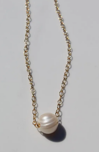 Floating Pearl Necklace - 14kt Gold Fill