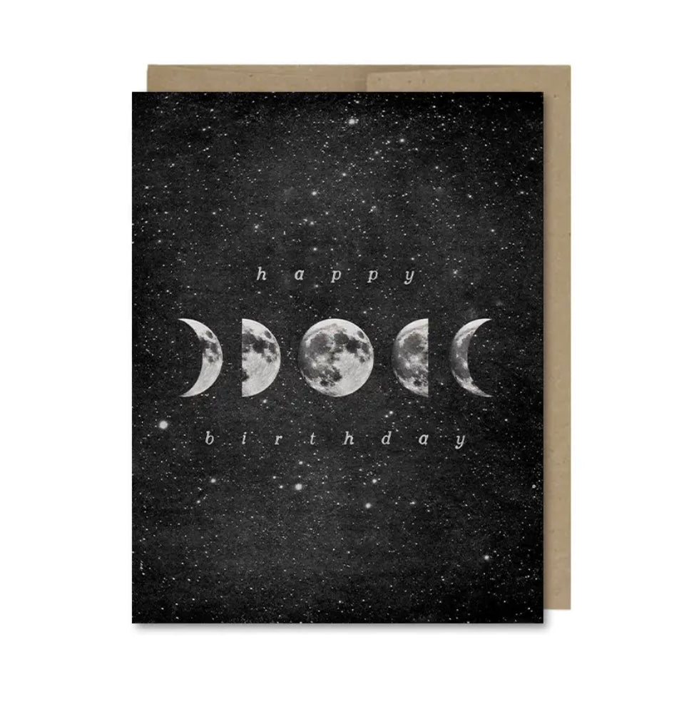 Happy Birthday Moon Phase Card