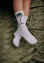 Palm Tree Socks-White