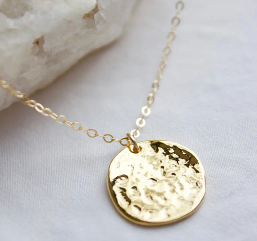 Pounded Disk Necklace