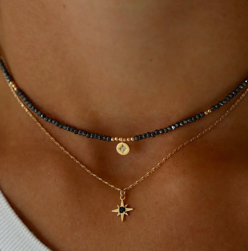 Beaded Star Medallion Necklace