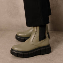 ALOHAS- Armor Khaki Ankle Boot (Leather)