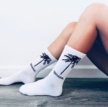 Palm Tree Socks-White