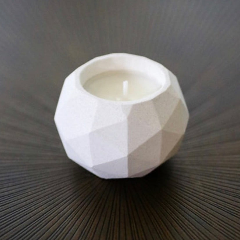 Geodesic Cement Soy Candle Small