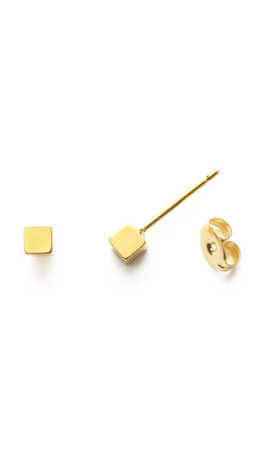 Cube Studs in Gold