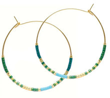 Japanese Seed Bead Hoops- multiple colorways