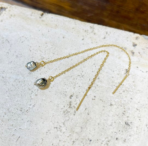 Tahitian Keshi Pearl Threaders