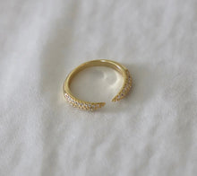 Opal CZ Claw Ring
