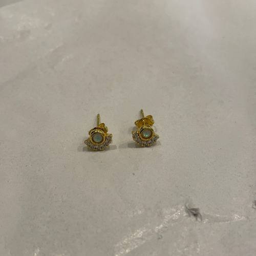 Opal CZ Studs