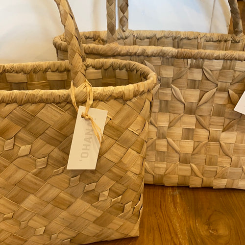 Tahitian Double Lauhala Tote