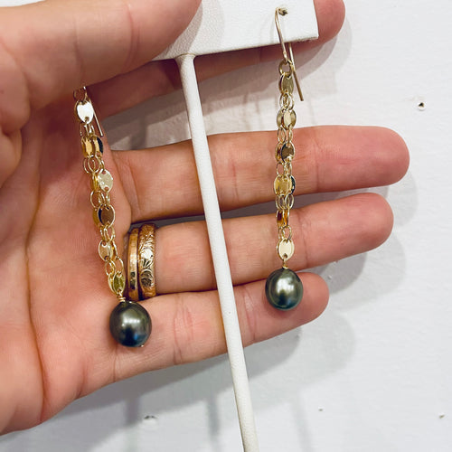 Tahitian Pearl Chain Dangles