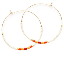 Japanese Seed Bead Hoops- multiple colorways
