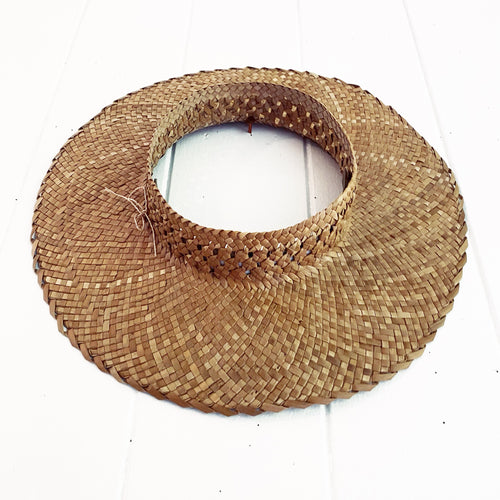 Long Brim Love Knot Crownless Pāpale #0127