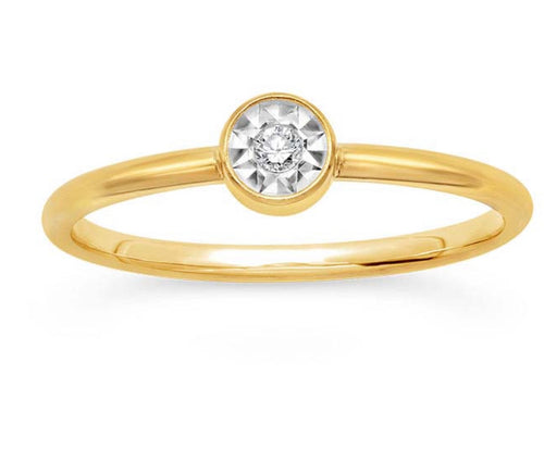 Gold-Filled Diamond Set Ring
